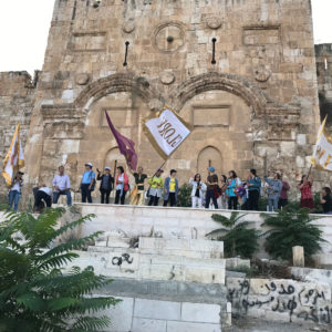 Paul at a praise gathering at the Golden Gate in Jerusalem
